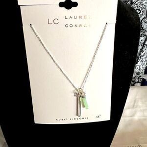 LAUREN CONRAD Necklace, 16" Silvertone Chain